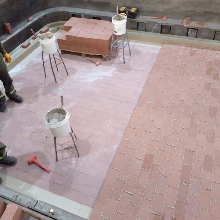 refractory bricks placement